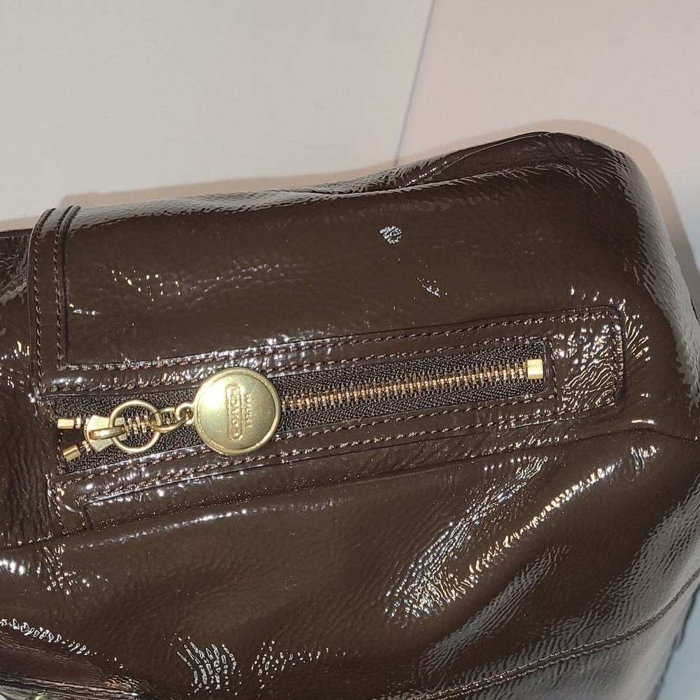 Coach Dark Brown Patent Leather - Picture 6 of 9